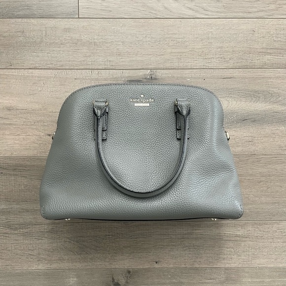 kate spade Handbags - Stunning Kate Spade Grey Pebbled Dome Purse